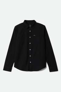 Mens: BRIXTON Charter Longsleeve Shirt Black