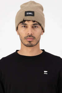 MONS ROYALE Unisex Bluff Beanie Acc Heavy Patch Birch