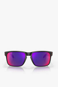 Sunglasses: OAKLEY Holbrook 9102 36 Matte Black Positive Red Iridium