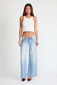 Womens: ABRAND 00 Wide Kaia Worn