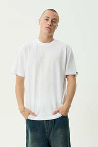 Mens: AFENDS Classic Retro Tee White