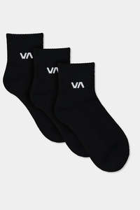 Womens All: RVCA Va Mini Crew Sock Black