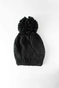 SPACECRAFT Juniper Pom Beanie Black