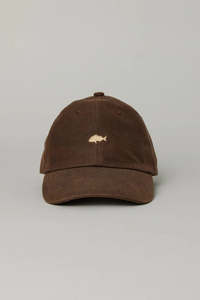 JUST ANOTHER FISHERMAN Stamp Tiller Wax Cap Brown