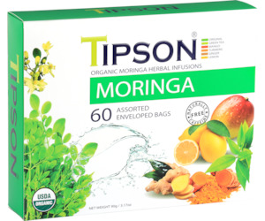 Moringa: Organic Moringa Assorted 60 Enveloped Teabags