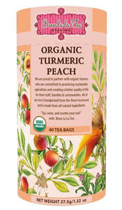 Fruit Infusions No Caffeine: Brew La La Tea - Organic Turmeric Peach (Caffeine-Free) ($13.30 at checkout)