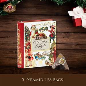 Tea Books: Mini Metal Teabook - "Vintage Style" - White - Black Tea with Cherries, Orange Peel and Flowers "Strawberries & Cream" ($14.70 at checkout)