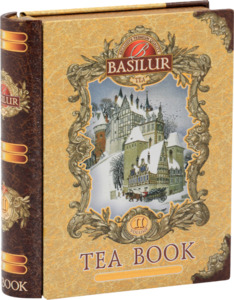 Tea Books: Mini Metal Teabook - "Volume 2" - Golden Brown - Black Tea with Papaya "Cinnamon & Vanilla" ($14.70 at checkout)