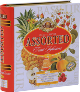 Tea Books: Fruity Delight - Assorted Teabags in Metal Tin