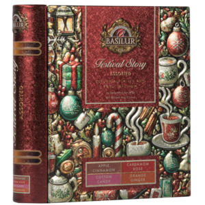 Products: Large Tea Book - "Festival Story" - with 32 Assorted Teabags ($28 at checkout)