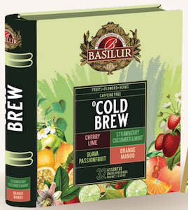 Fruit Infusions No Caffeine: Cold Brew Metal Teabook - Assorted Teabags