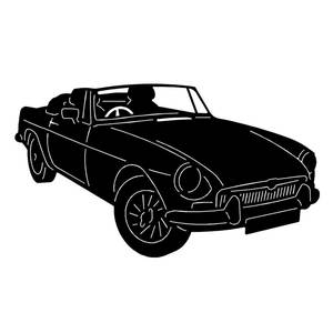 Gift Ideas: CAR ART Silhouette MGB 504x287mm