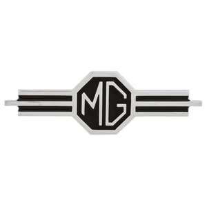 BADGE "MG" Logo Facia MGA MG MGB MG Midget Chrome and Black