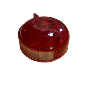 Rover: TAIL LIGHT LENS Red with No Plate Clear Land Rover Ser2A
