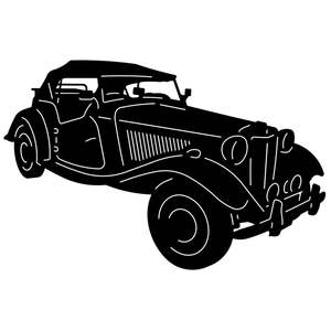Gift Ideas: CAR ART Silhouette MG TD 436x284mm