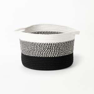 Pot Size 17cm 20cm: Black Ombré Cotton Basket
