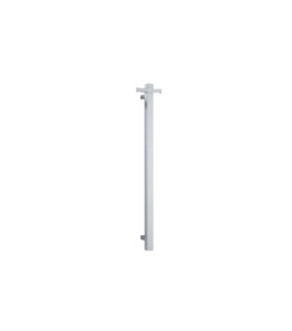 VERTICAL HEATED TOWEL RAIL - BRUSHED NICKEL SQUARE