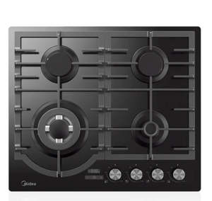 Appliances: Midea 60cm Gas Cooktop Black Tempered Glass With Timer || 60GH096