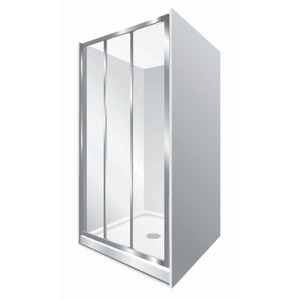 Products: 3 Sided 3 panel door 900mm Shower Enclosure Alcove install