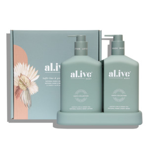 Bathroom Accessories: AL.IVE WASH & LOTION DUO - KAFFIR LIME & GREEN TEA DUO