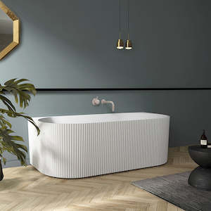 NEWTECH WILLOW BACK TO WALL BATH 1500MM - 2 COLOURS
