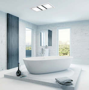TASTIC LUMINATE DUAL 3 IN 1 BATHROOM HEATER BATHROOM HEATER, EXHAUST FAN & LIGHT - 2 COLOURS