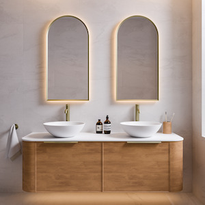 Nature Vanities: CODE NATURE 1500 DOUBLE BASIN AXEL VELOUR VANITY