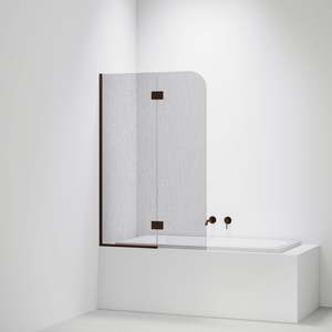 Brushed Brass Bathroom: CODE INTERIORS ALLURE BATH SCREEN 550 + 450