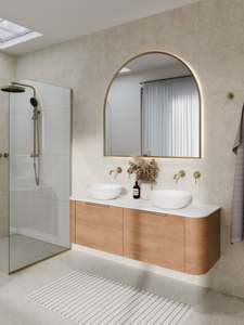 CODE INTERIORS AURA ARCH FRAMED LED MIRROR 1150X1100