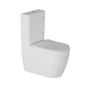 PLUMBLINE ZEN II BACK TO WALL TOILET SUITE GLOSS WHITE