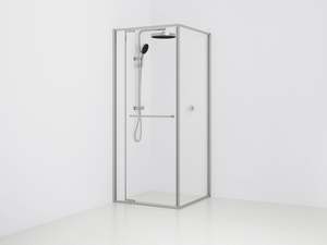 ASPEN 900X900 FRAMED SHOWER ENCLOSURE WITH PIVOT DOOR