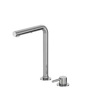 PLUMBLINE BUDDY PRO 2 HOLE KITCHEN MIXER STRAIGHT SPOUT WITH PULL OUT SPRAY