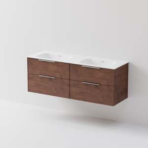 CODE INTERIORS LINEARE 1500 4 DRAWER DOUBLE BOWL VANITY