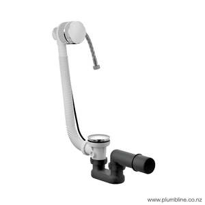 Tapware: PLUMBLINE BUDDY BATH FILLER, POP UP WASTE WITH OVERFLOW & TRAP