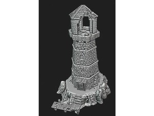 Products: Abandoned Lighthouse – with Island Base - Battle Kiwi Tabletop Wargaming Terrain and Accessories