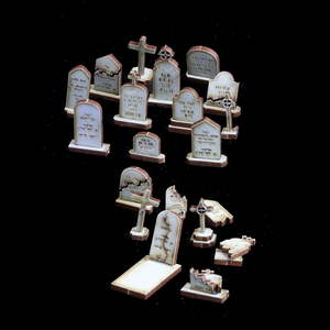 Products: Gravestones Pack - Battle Kiwi Tabletop Wargaming Terrain and Accessories
