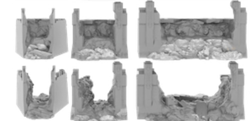 Products: Durak Deep – Damaged Wall Sections - Battle Kiwi Tabletop Wargaming Terrain and Accessories