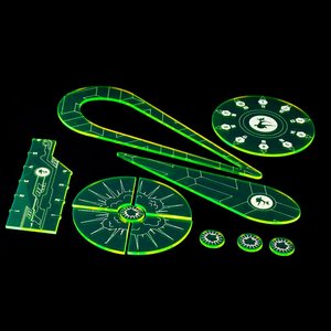 Infinity Template & Ruler Combo Set - Battle Kiwi Tabletop Wargaming Terrain&hellip;