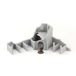 Saxonia – Ruined Stable - Battle Kiwi Tabletop Wargaming Terrain and Accessories