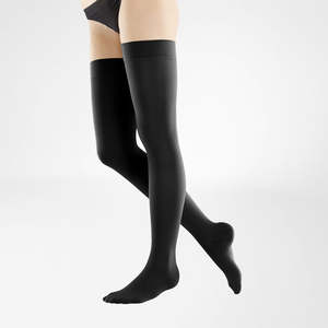 VenoTrain Soft Compression Stockings, Thigh High, Class 1, Closed Toe, Black, Si&hellip;