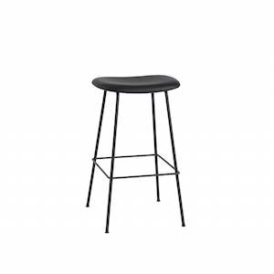 Bar Stools: Fiber Bar Stool Tube base 75cm - Leather