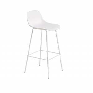 Bar Stools: Fiber Bar Stool w.back Tube base 75cm