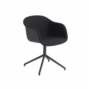Fiber Chair: Fiber Armchair Swivel Base With Front Upholstery