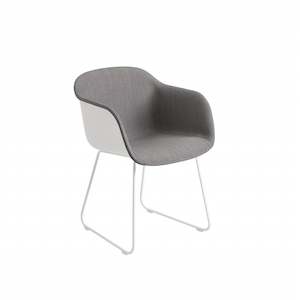 Muuto Fiber Armchair: Fiber Armchair Sled Base With Front Upholstery