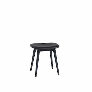 Fiber Stool Wood base 45cm - Leather