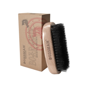Beard: BOSSMAN Hand Held Boar and Nylon Bristle Brush