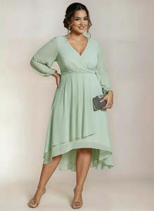 Mother Of The Bride Dress: Tammy Light Sage Shorter Sleeved Dress size 14 Express NZ wide