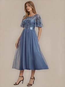 Mother Of The Bride Dress: Georgia Mother of the Bride Dress s20 Dusky Navy Express NZ Wide