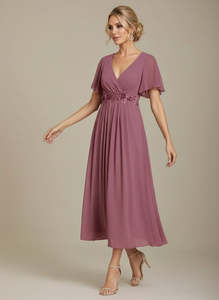 Mother Of The Bride Dress: Corrieanne dusky rose dress s24-26 Express NZ wide