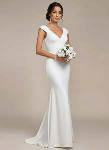 Wedding Gowns Under 500: Rawiri wedding gown cap sleeve in Ivory s16 Express NZ Wide
